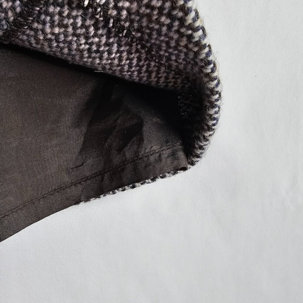 J. CREW Wool Tweed Skirt size 8 GRAY & BROWN Pencil Academia Preppy School Twee - Picture 5 of 7